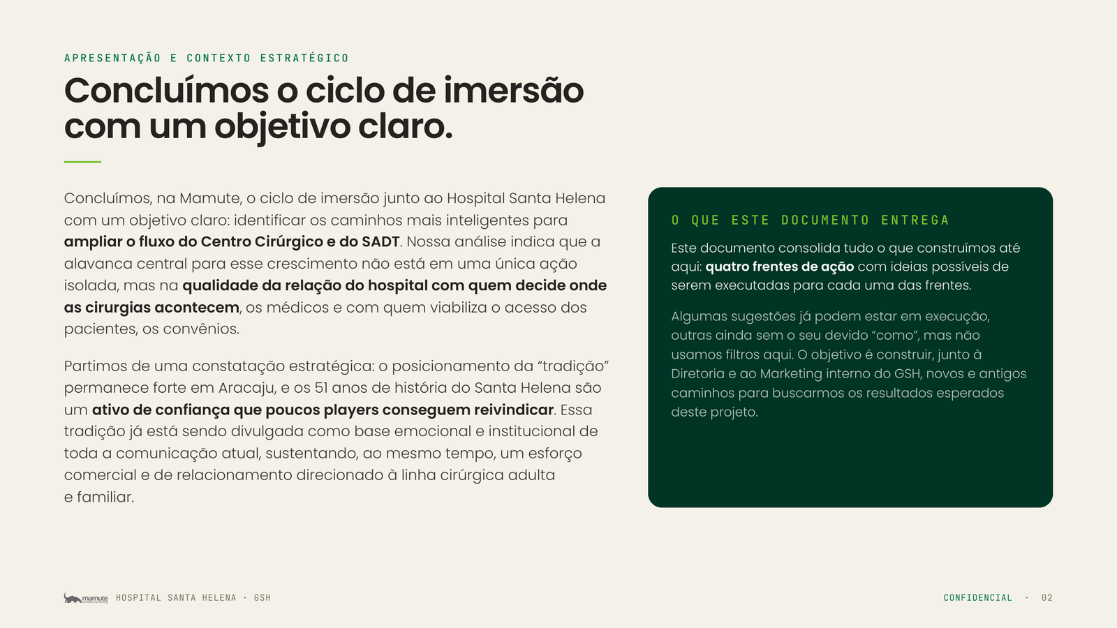Página 02 da apresentação Plano de Ações Estratégicas Santa Helena